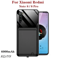 kqjys 6000mah portable battery charger case for redmi note 8 power bank battery charging cover for redmi note 8 pro battery case
