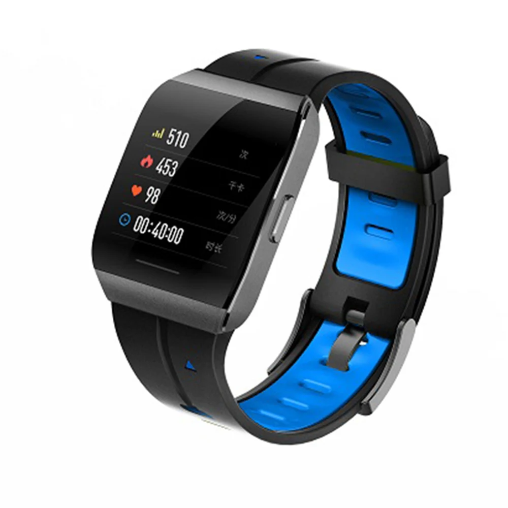 Синий X1 Smart Watch Men IP68 Waterproof Sport Bracelet Heart Rate Monitor Fitness Band Tracker Weather Smart band VS fitbits - Цвет: Синий