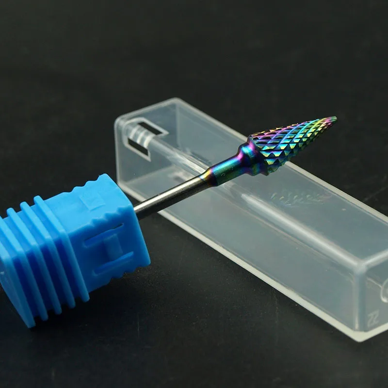 EasyNail радужные конусные твердосплавные фрезы для ногтей электрическая фрезия