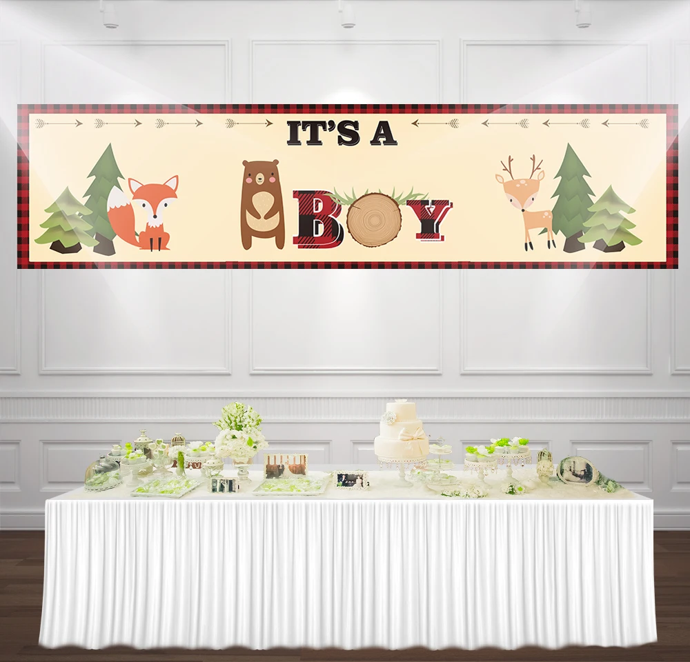 X футов Lumberjack мальчик первый день рождения фон дикий один красный черный