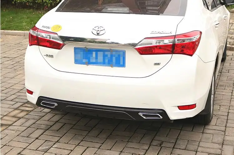 Для TOYOTA COROLLA ABS задний бампер диффузор защитные бамперы для 2014 2018 Body kit