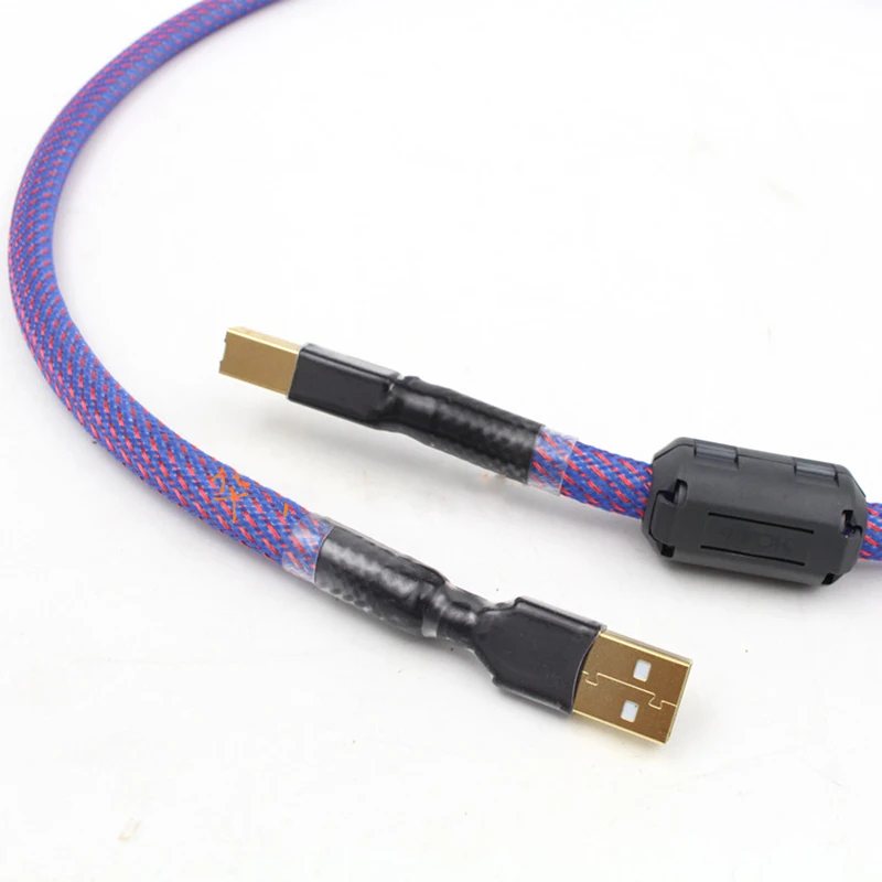 USB-кабель Hi-Fi QED 6N OCC OFC кабель для передачи данных типа A к Type B USB аудио-видео DAC