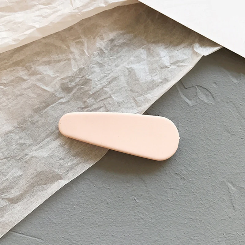 light pink 1 шт., матовые мини-заколки для волос ярких цветов, заколки для волос, форма капли, заколка, девушка шпилька, заколки для волос, милые аксессуары для волос - Цвет: light pink