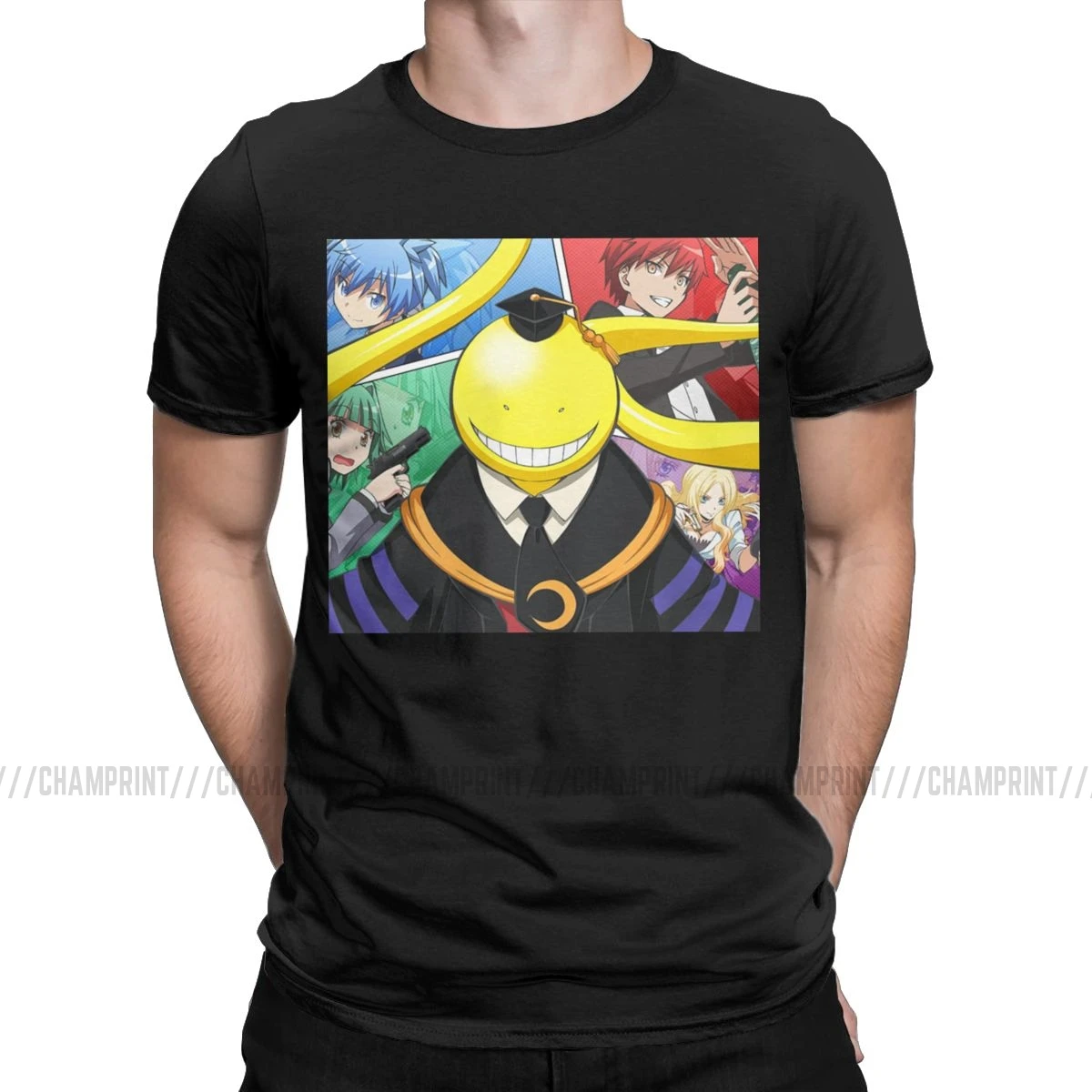 Класс убийц футболка для мужчин Korosensei Ansatsu Kyoushitsu аниме Shiota детей хлопковые