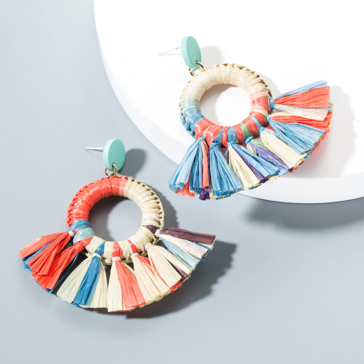 Женские серьги подвески в Корейском стиле высококачественные богемные ручной