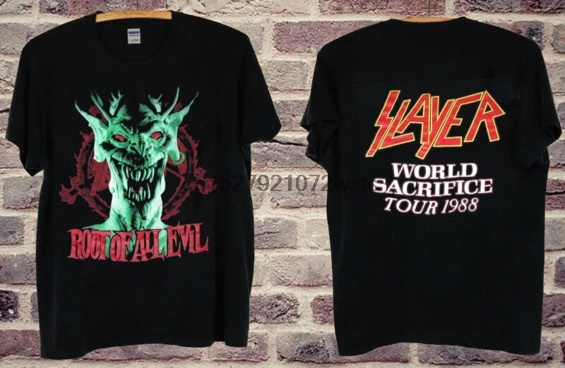 

1988 SLAYER Root Of All Evil WORLD SACRIFICE tour T shirt usa size