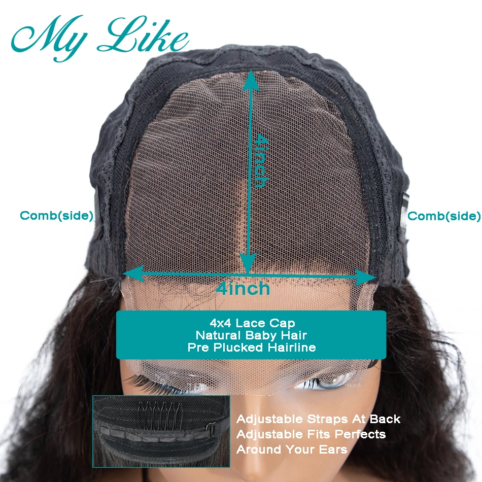 MY Like объемные волнистые человеческие волосы на кружеве парики 13x4 предварительно