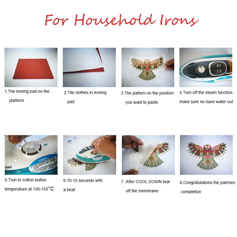 

Iron-on Transfers for Clothing Patches on Clothes Thermo-stickers Diy Flower Patch Skull Flex Fusible Transfer Stripe on Jeans