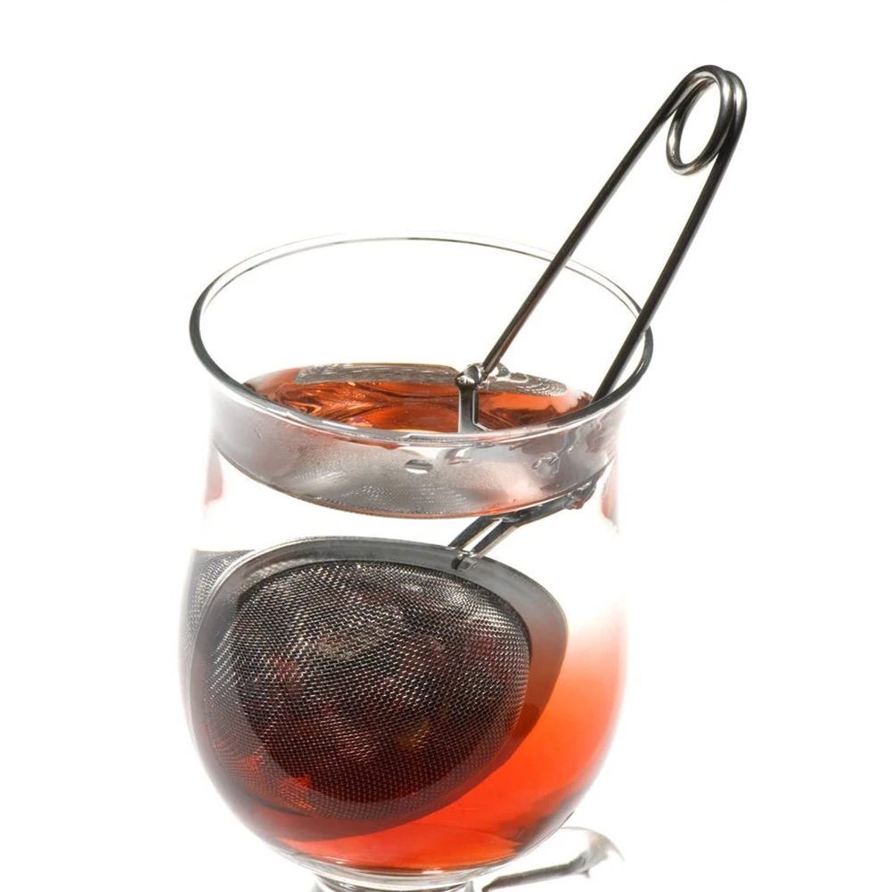 Зажим ручка Нержавеющая сталь Чай Infuser Сфера с черной фильтр Кофе K888|Ситечки для