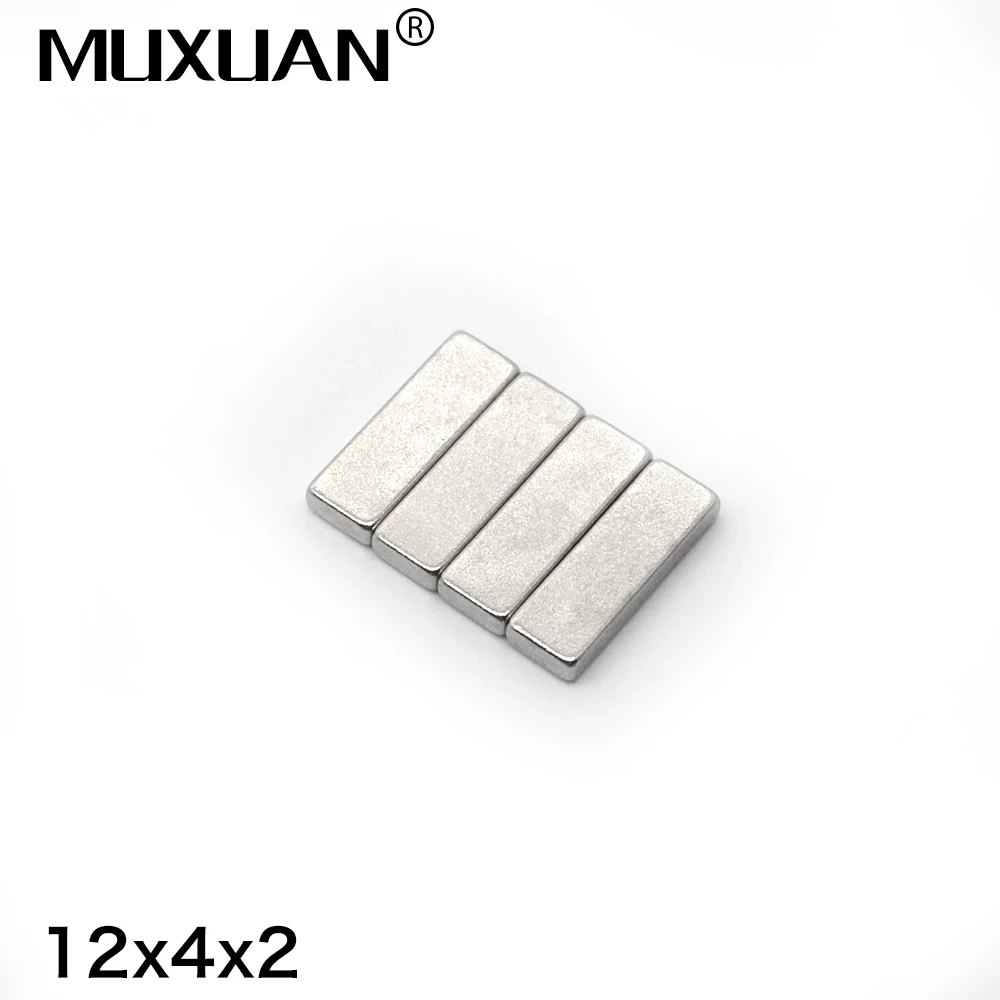 20 ~ 500 шт 12x4x2 мм мощные магниты 12mmX4mm Постоянный Магнитный блок Тонкий Магнит