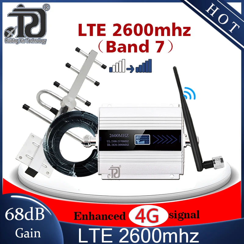 Усилитель сотового сигнала LTE 2600 МГц (Band7) 4G усилитель сотовой сети связи
