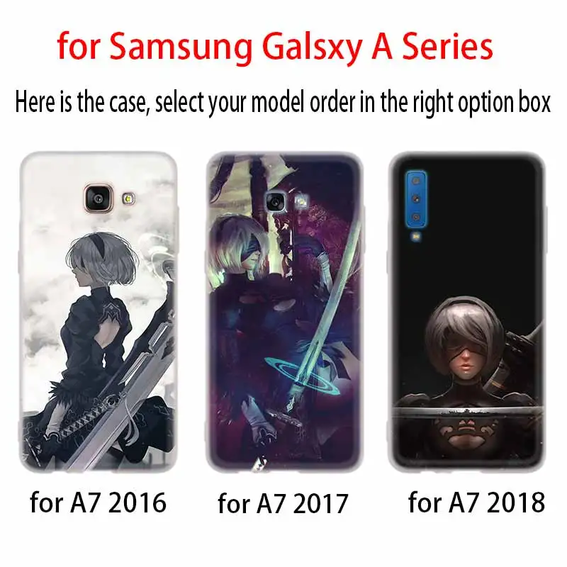 YoRHa nier Silicone Case For Samsung A52 A32 A12 A72 A42 A21S 5G A3 A5 A6 A7 A8 Plus 2018 Cover | Мобильные телефоны и