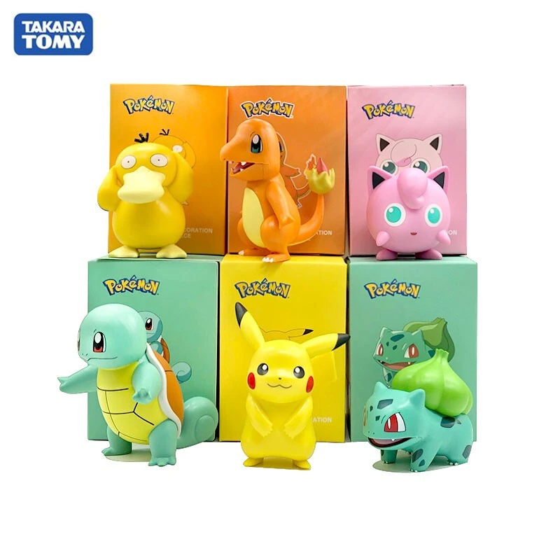 Покемон фигурка игрушки Charmander Cleffa Пикачу Бульбазавр Psyduck карман тыкать модель