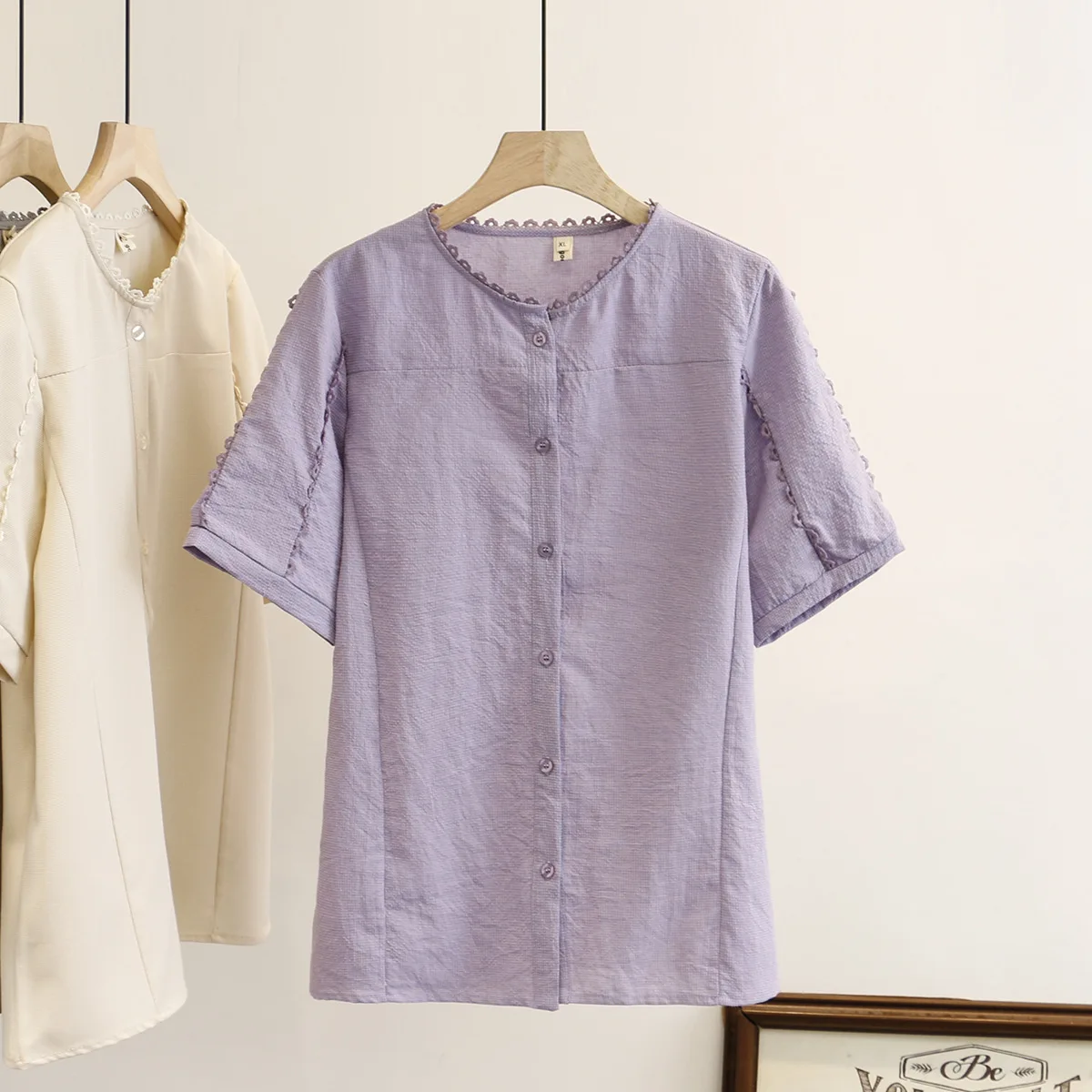 Женская летняя рубашка женские топы однотонная блузка с коротким рукавом модная