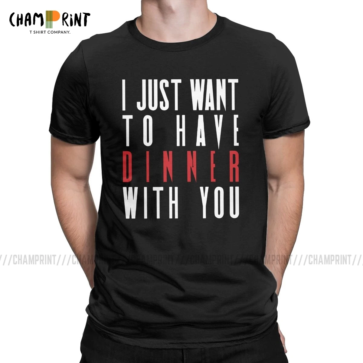 Killing Eve I Just Want To the Dinner With You Мужская футболка Villanelle Awesome футболки из чистого хлопка