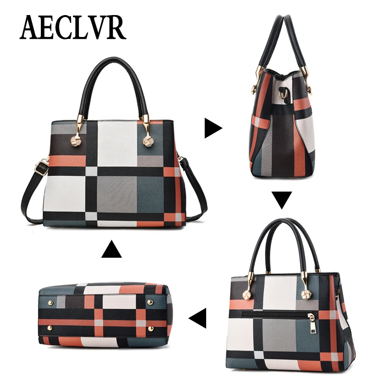 AECLVR женская сумка через плечо из искусственной кожи в простом стиле мягкие