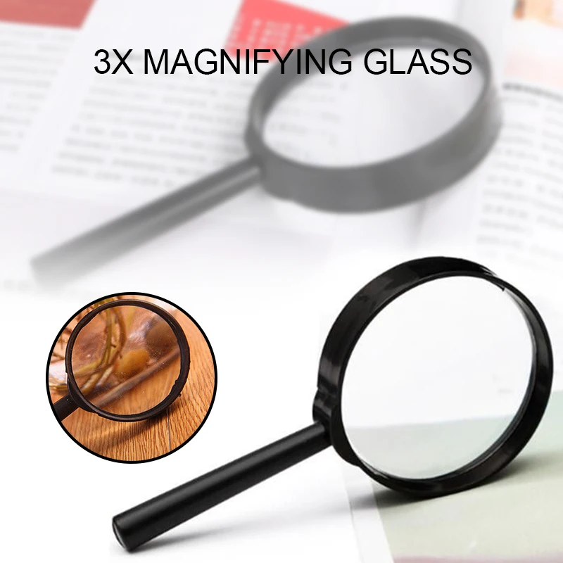 Мини карманное увеличительное стекло портативное 3X для чтения книг монет 60