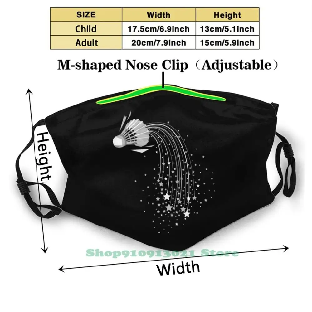 Бадминтон с силуэтом игрока для бадминтона забавная крутая ткань Зимняя Маска
