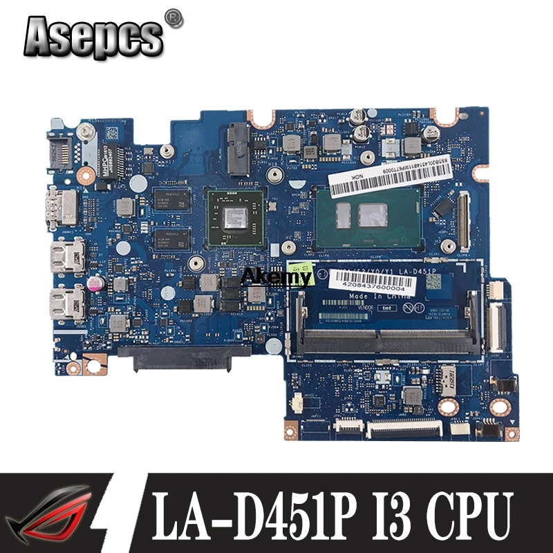 LA D451P материнская плата для ноутбука For Lenovo YOGA 510 14ISK Flex4 1470 оригинальная I3 6100U с