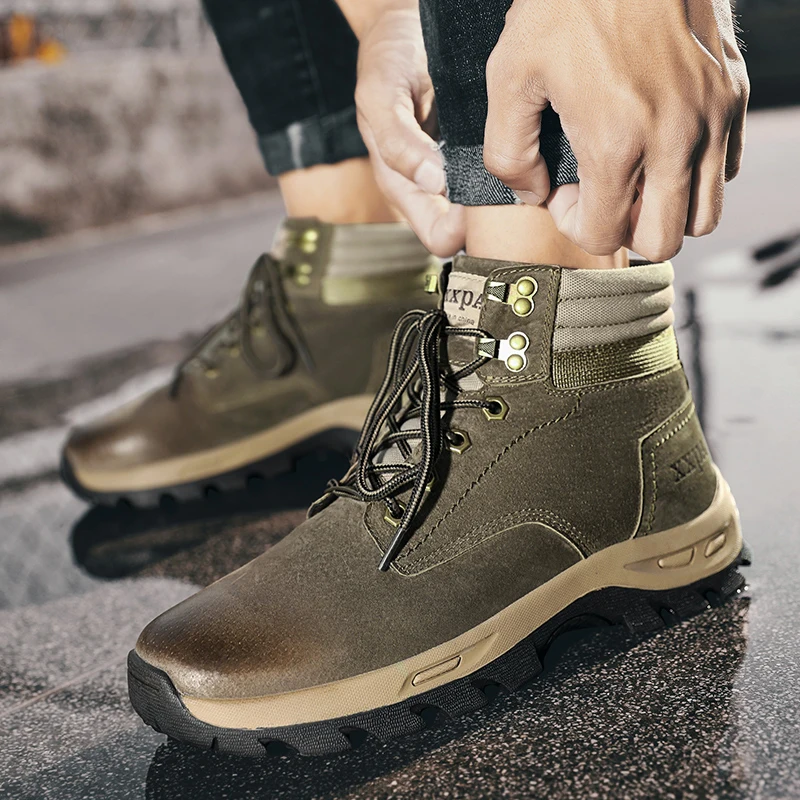 

CYYTL Men Military Tactical Boots Desert Combat Outdoor Army Hiking Shoes Travel Male Ankle Work Safety Bota Masculina