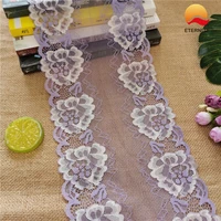g 3 e1072 18cm lace elastic fabric ribbon for fabric wedding elastic decoration white large edge