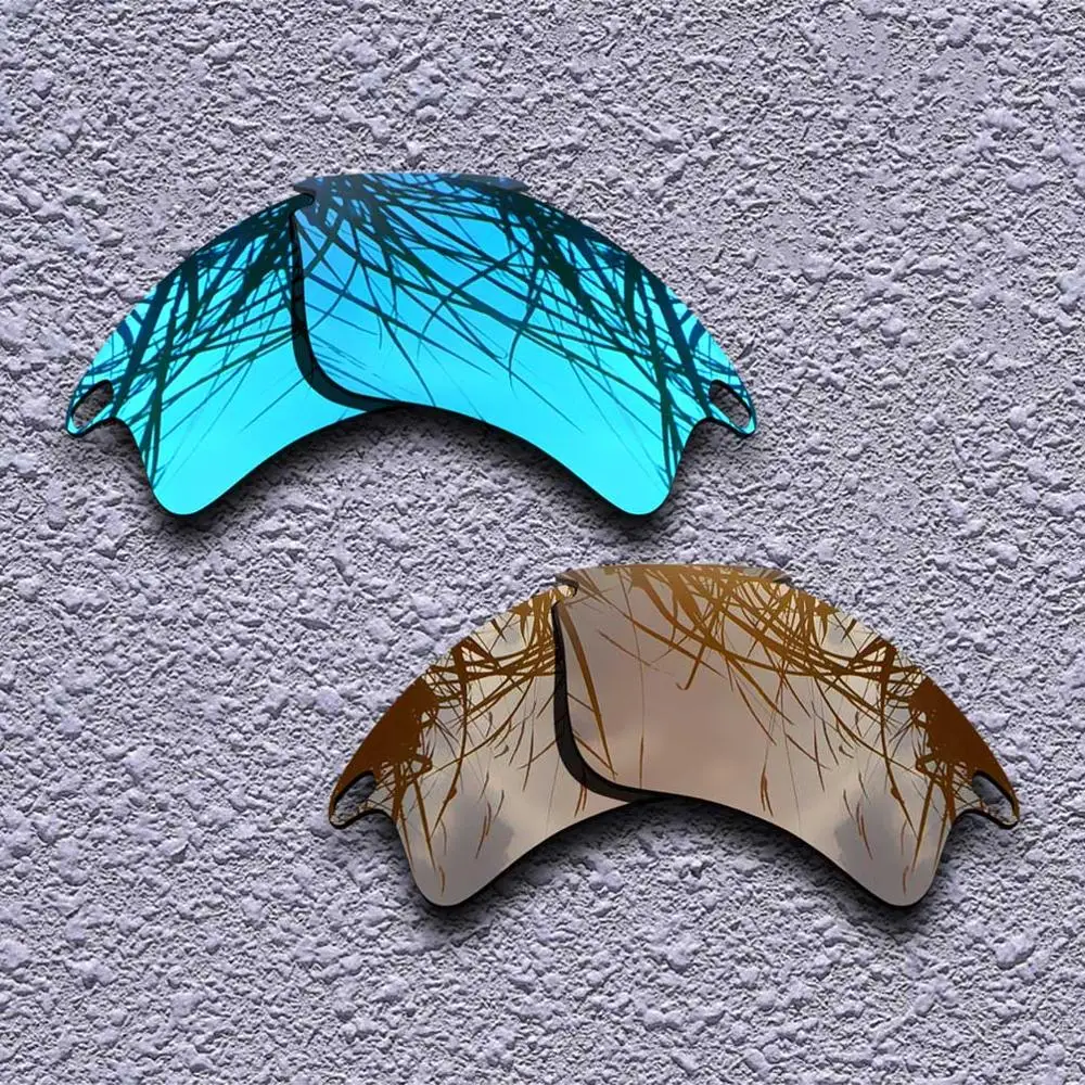 Blue-Brown 2 Pairs Polarized Replacement Lenses for Oakley Fast Jacket XL Sunglasses- Multiple Choices - Цвет линз: Blue-Brown