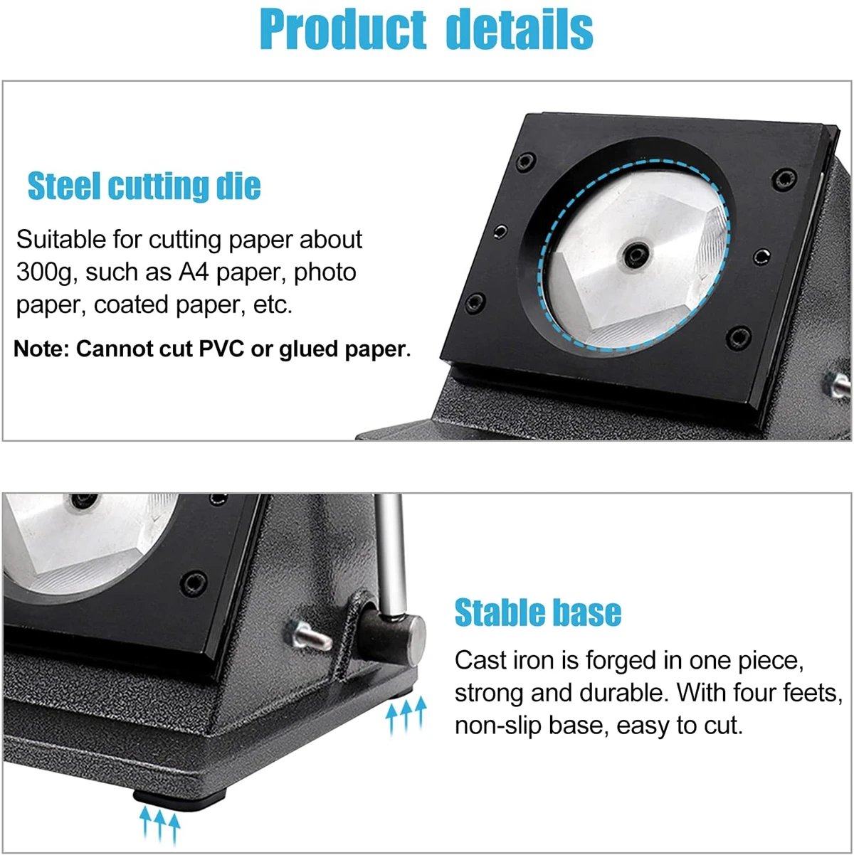 Button Badge Making Circle Cutter DIY Paper Cutting Maker Hole Punch Press Shape Machine Tools | Дом и сад