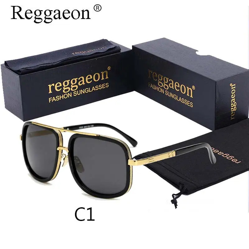 Солнцезащитные очки в большой металлической оправе мужские и женские Квадратные