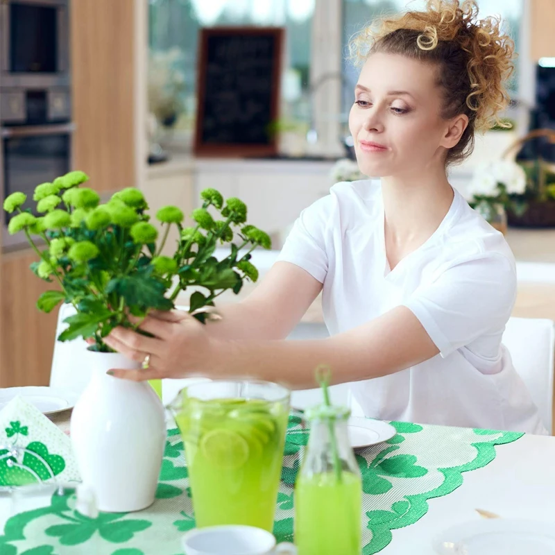 День Святого Патрика ирландский фестиваль скатерть зеленый трилистник