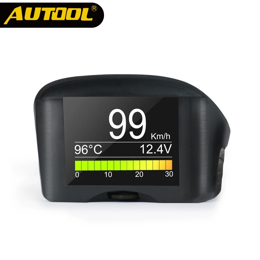 AUTOOL X50Plus автомобильный OBD2 дисплей Спидометр Авто температура воды Напряжение безопасная Сигнализация цифровой диагностический инструмент автомобильный измеритель