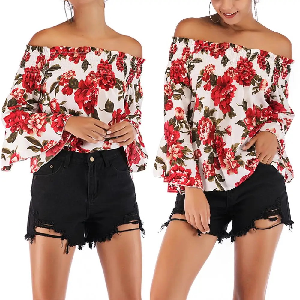 

Women's T-Shirts Chiffon Floral Printed Tee Ladies Top Summer Women Clothes Dropshipping