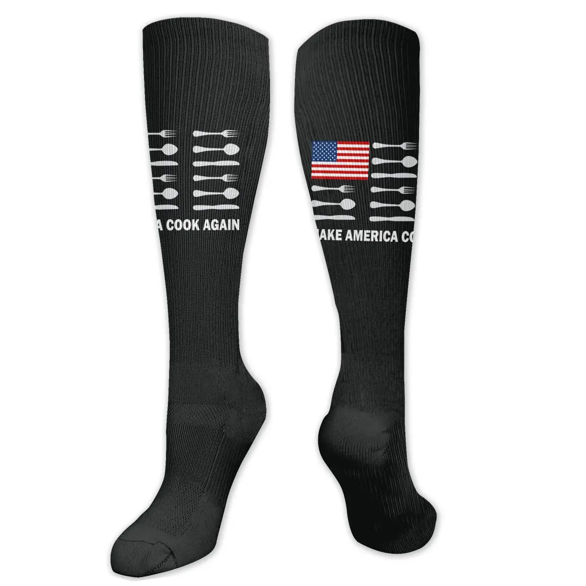 

Make America Cook Again Compression Socks For Women Men Plus Size Wide Calf For Nurses Running Athletic