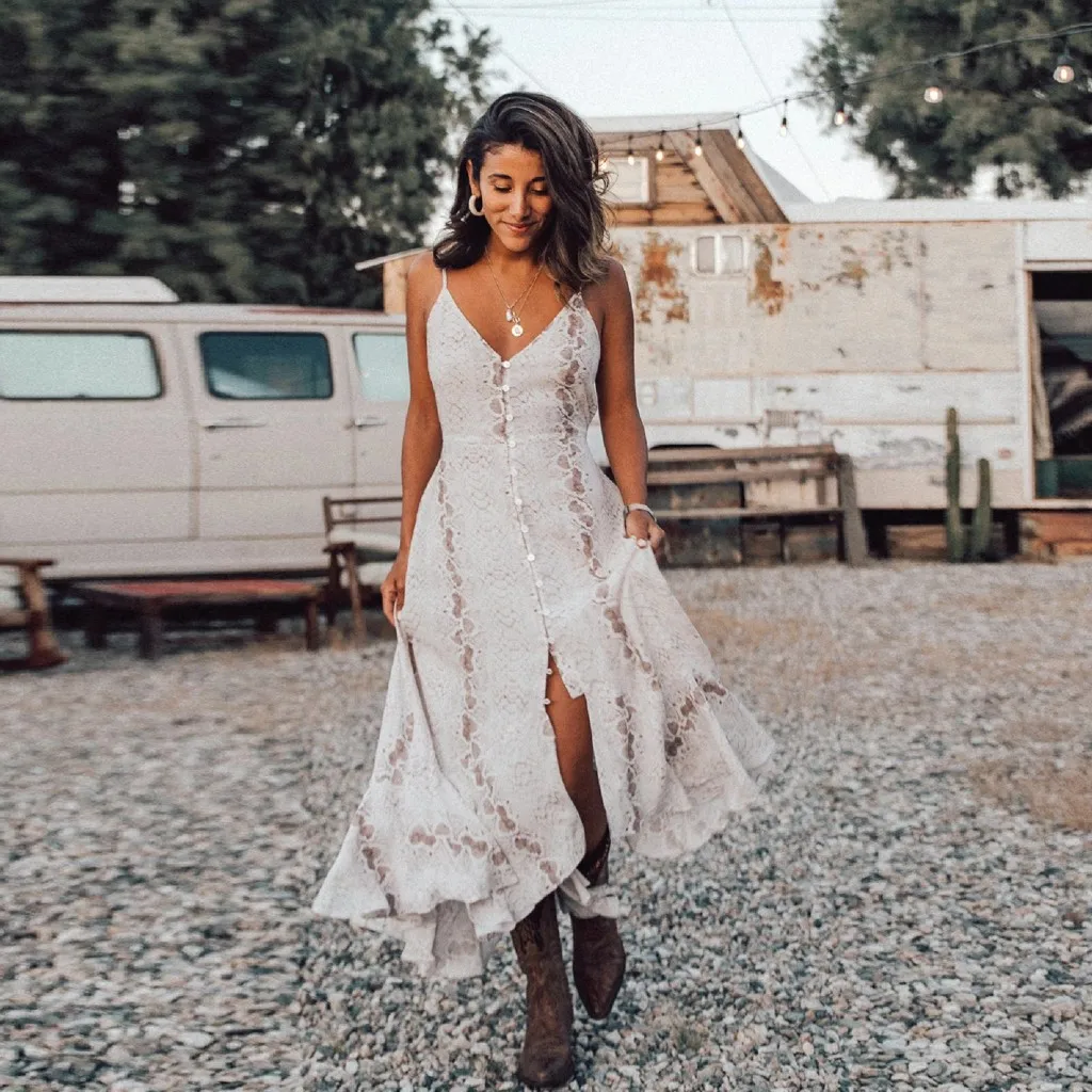 Сексуальное летнее платье со змеиным принтом женское Хлопковое макси с вышивкой