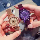 2019, женские часы, звездное небо, женские часы, повседневные, роза, вращающаяся сетка, кварцевые часы, часы, Relogio Feminino