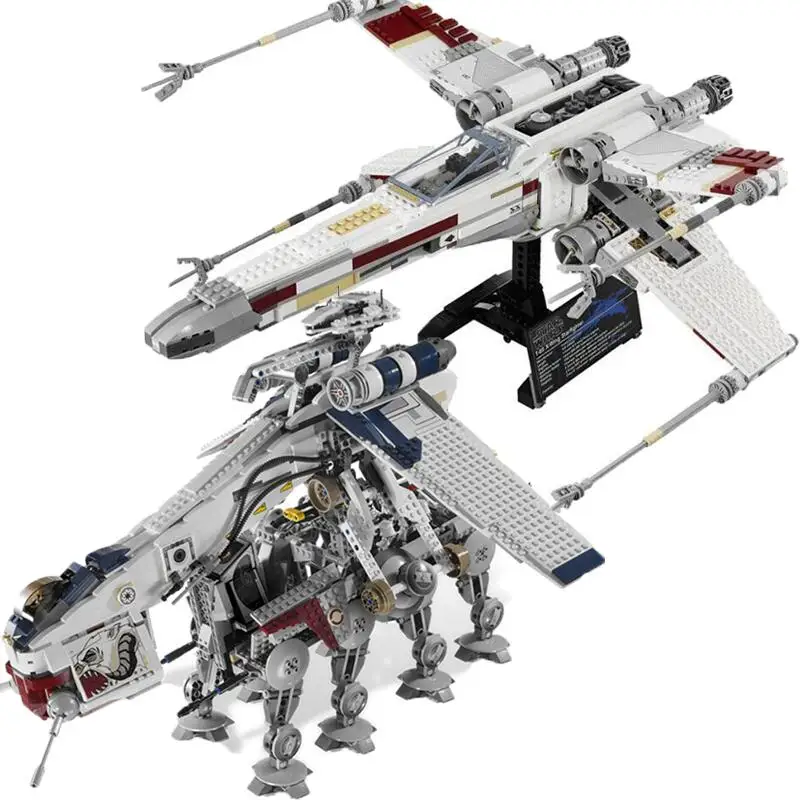 

Строительные блоки галстук с изображением звезд Fighter X Wing Fighter Wars AT Walker, игрушки для детей 05053 10195 05039 10240, Рождественский подарок