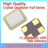 10pcslot smd crystals 11 2896mhz passive components 4pin 3225 3 2x2 5mm 10pf %c2%b110ppm quartz resonator diy electronic kit