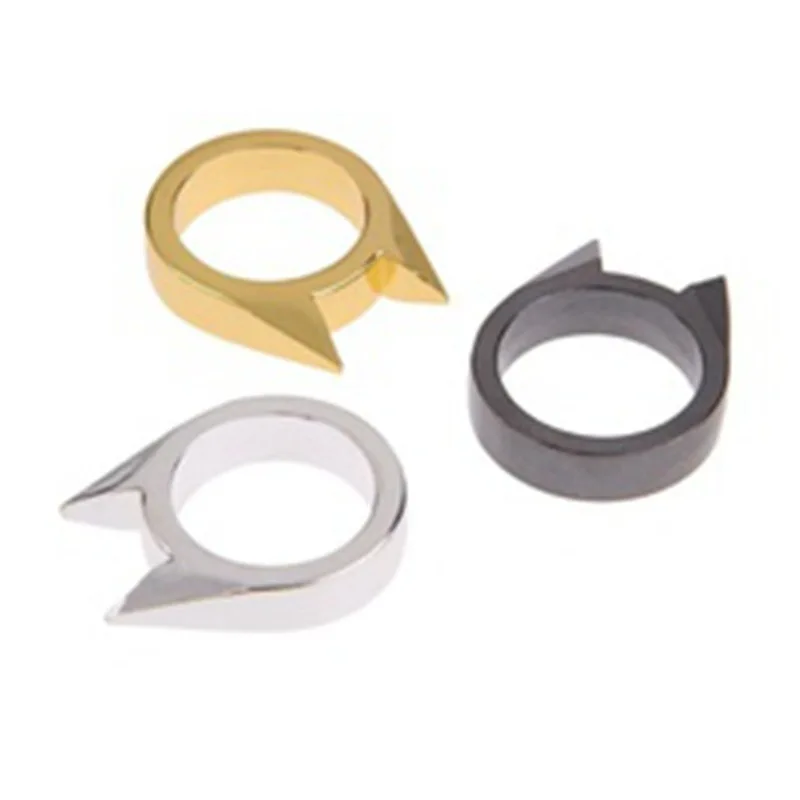 

New 2021 Trendy Self-defense Cat Ear Ring Anti-wolf Ring Window Breaker Rings for Women Men Gothic Luxury Jewelry Wholesale Bulk
