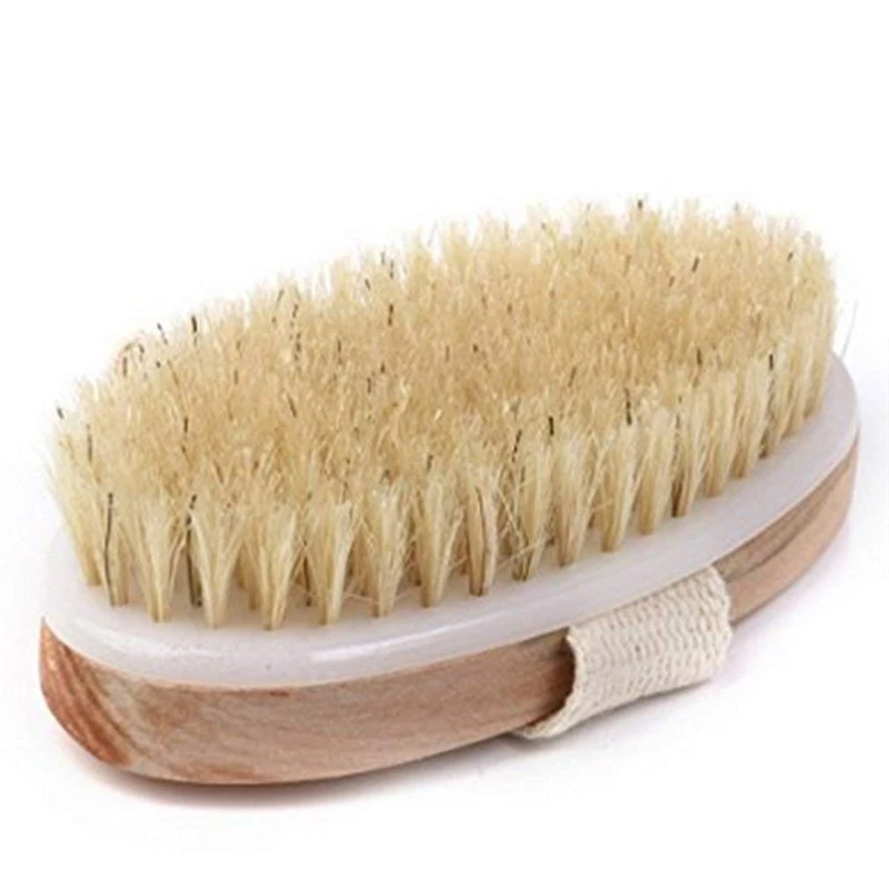 

Hot Dry Skin Body Brush Soft Natural Bristle Shower Brushes Wooden Bath Shower Bristle Brush SPA Body Brushes Without Handle
