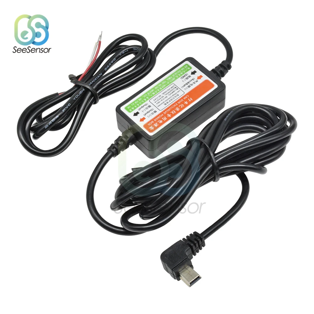 

Кабель для автомобильного зарядного устройства Mini USB, 12-30 в, 5 в пост. Тока