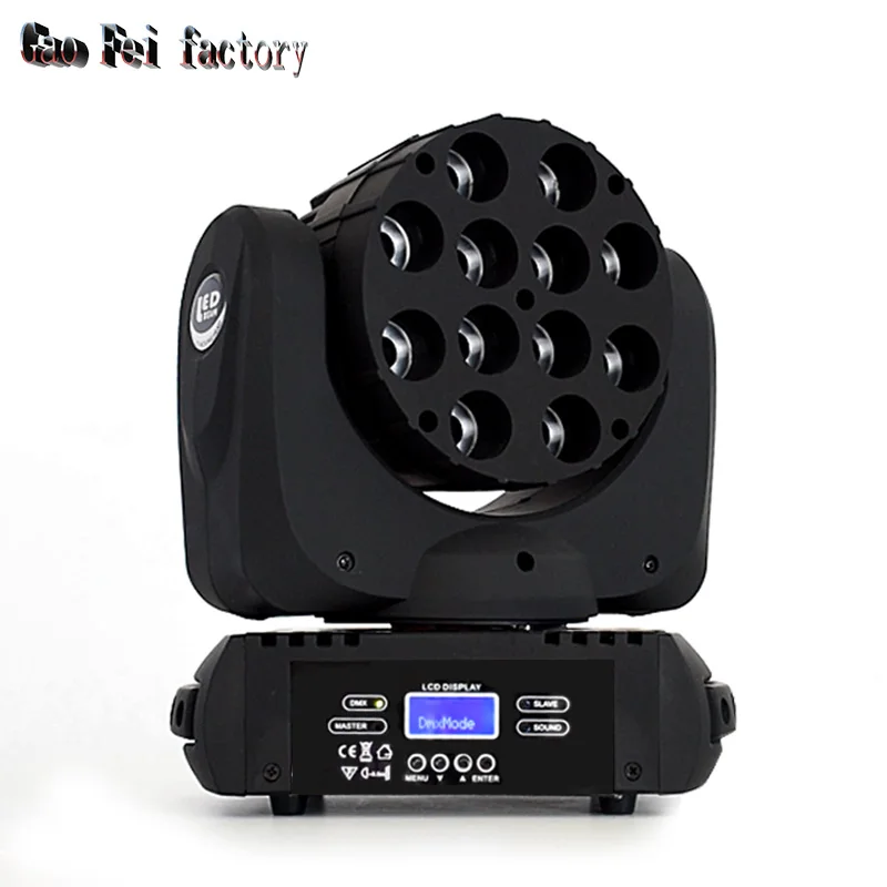 Движущийся светодиодный стирка 12X12W RGBW 4In1 луч DMX Светодиодный светильник с 16Chs