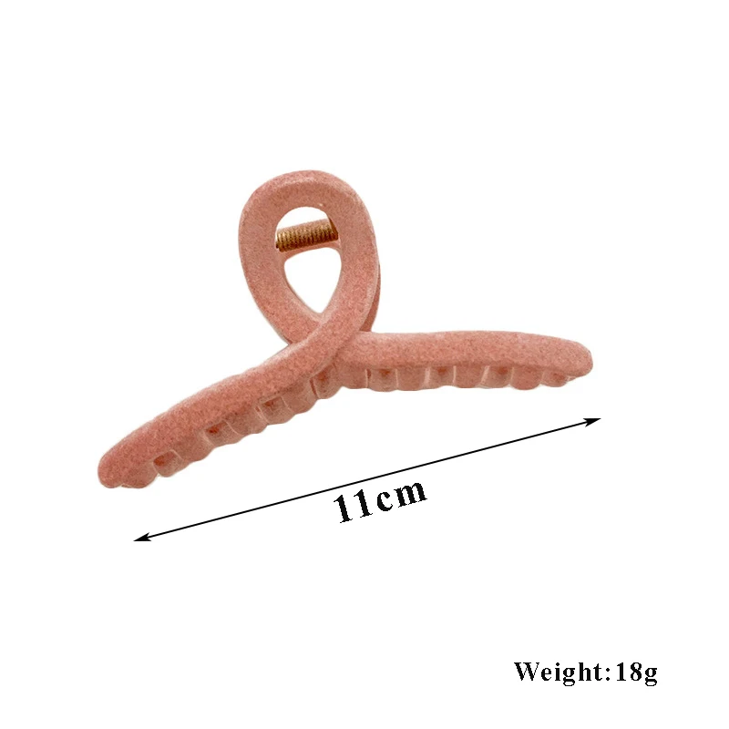 

2021 Korea Frost Crab Hair Clips Warm Elegant Flocking Hair Claw For Women Girl Sweet Hair Claw Vintage Velvet Hair Accessories