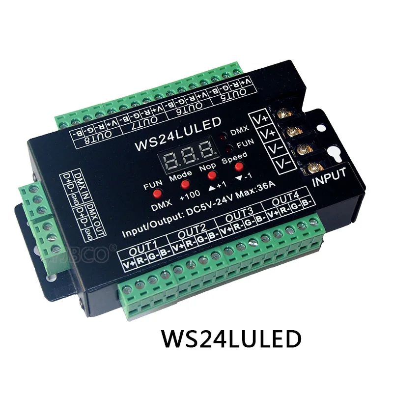 Бесплатная доставка контроллер постоянного давления 3CH/4CH/9CH/24CH/27CH декодер RGB DMX 512