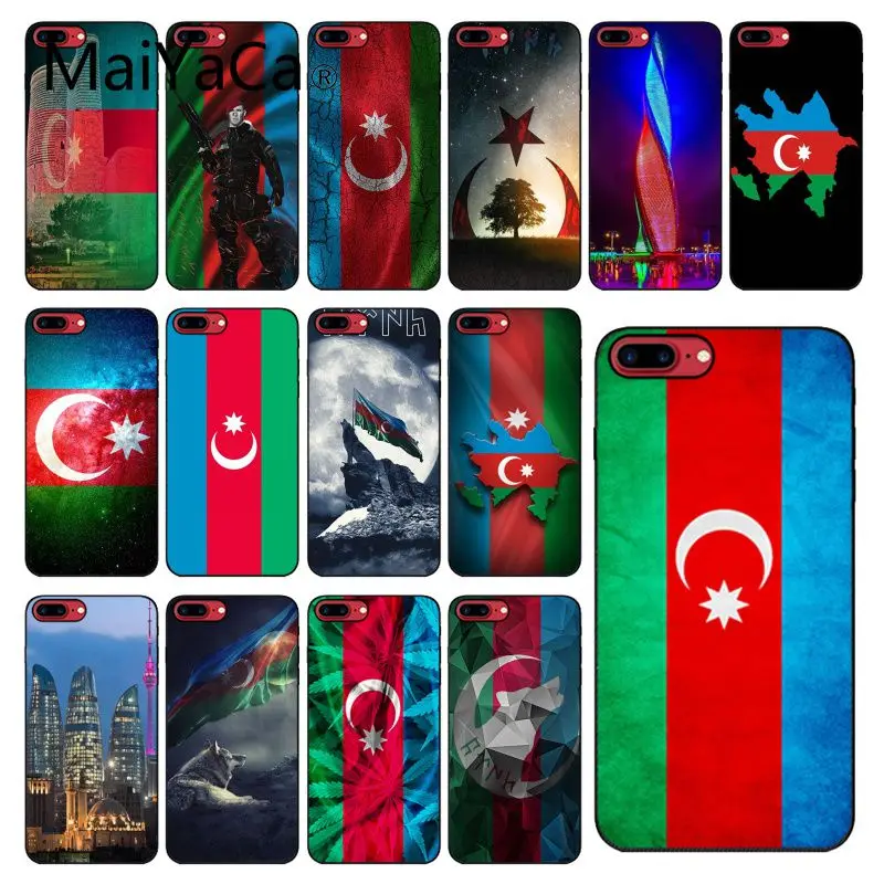 Чехол MaiYaCa azerana buta flag из ТПУ для iPhone X XS MAX 6 6s 7 7plus 8 8Plus 5 5S SE XR 10