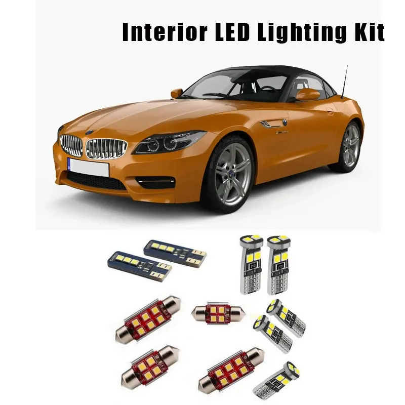 

For BMW Z4 E89 sDrive 18 i 20 i 23 i 28 i 30 i 35 i 35 is 2009-2016 11pcs White Canbus LED Interior Dome Map Lights Bulb Kit