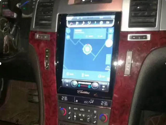 Автомобильный DVD плеер с вертикальным экраном 10 4 дюйма в стиле Tesla Android 9 0 GPS радио