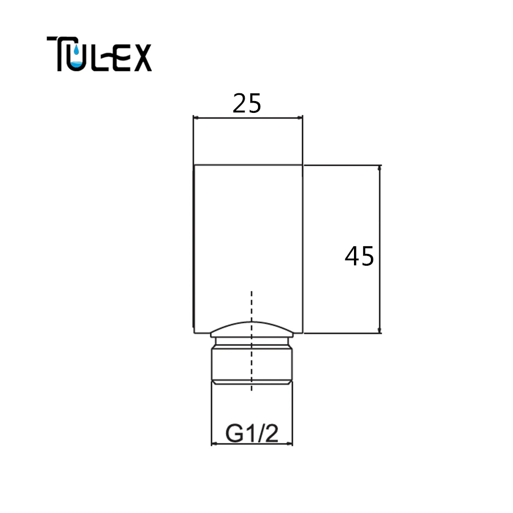 TULEX насадка для душа, аксессуары для душа, Круглая ванная комната, настенный соединитель, латунный корпус, кронштейн для ванной комнаты
