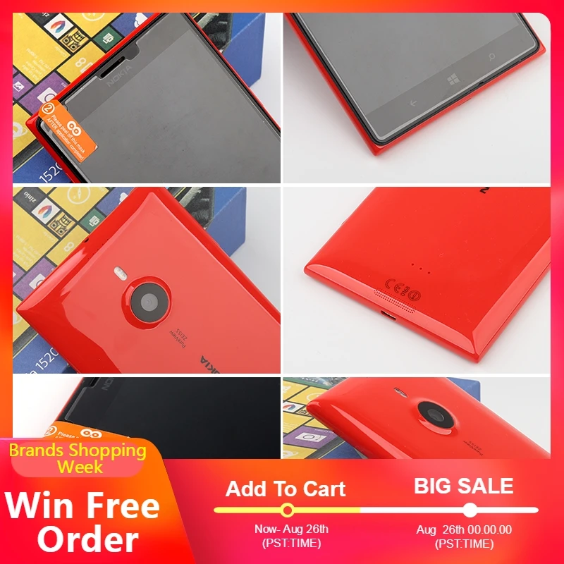 Оригинальный Nokia Lumia 1520 Windows телефон четырехъядерный 2 Гб ОЗУ 16 Гб/32 ПЗУ мобильный 20