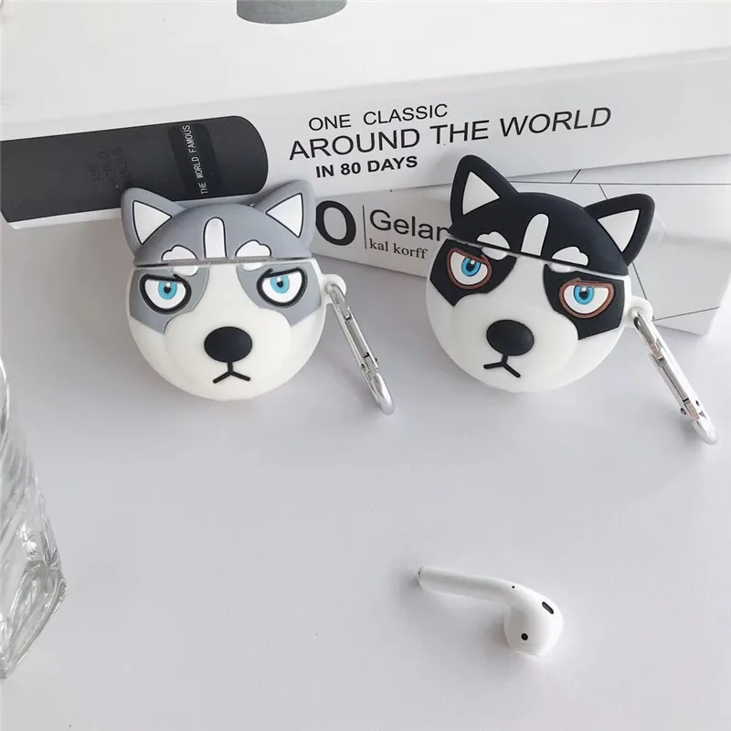 

Husky for Airpods Protective Case For Apple Airpods12 Wireless Bluetooth Erha Headphone Case Silicone Soft For Air Pods1 2 Case