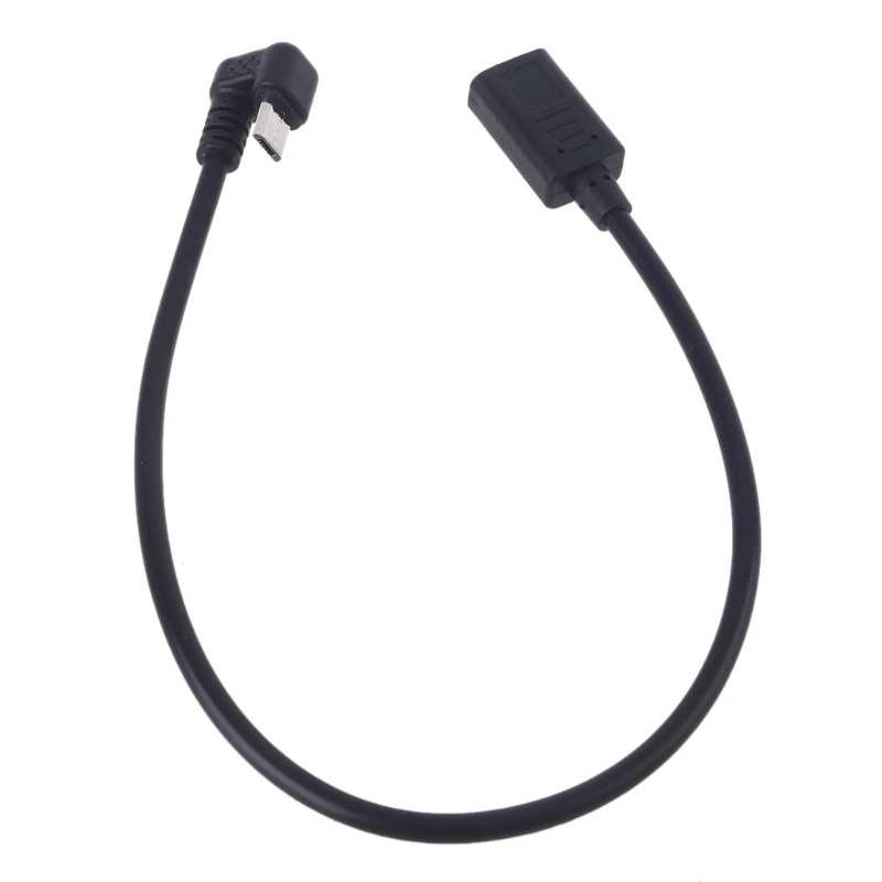 

H9EB 30cm 180 Degree U Shaped Type C Female to Micro USB Male Charge Cable for Micro USB Cellphone Tablet and more