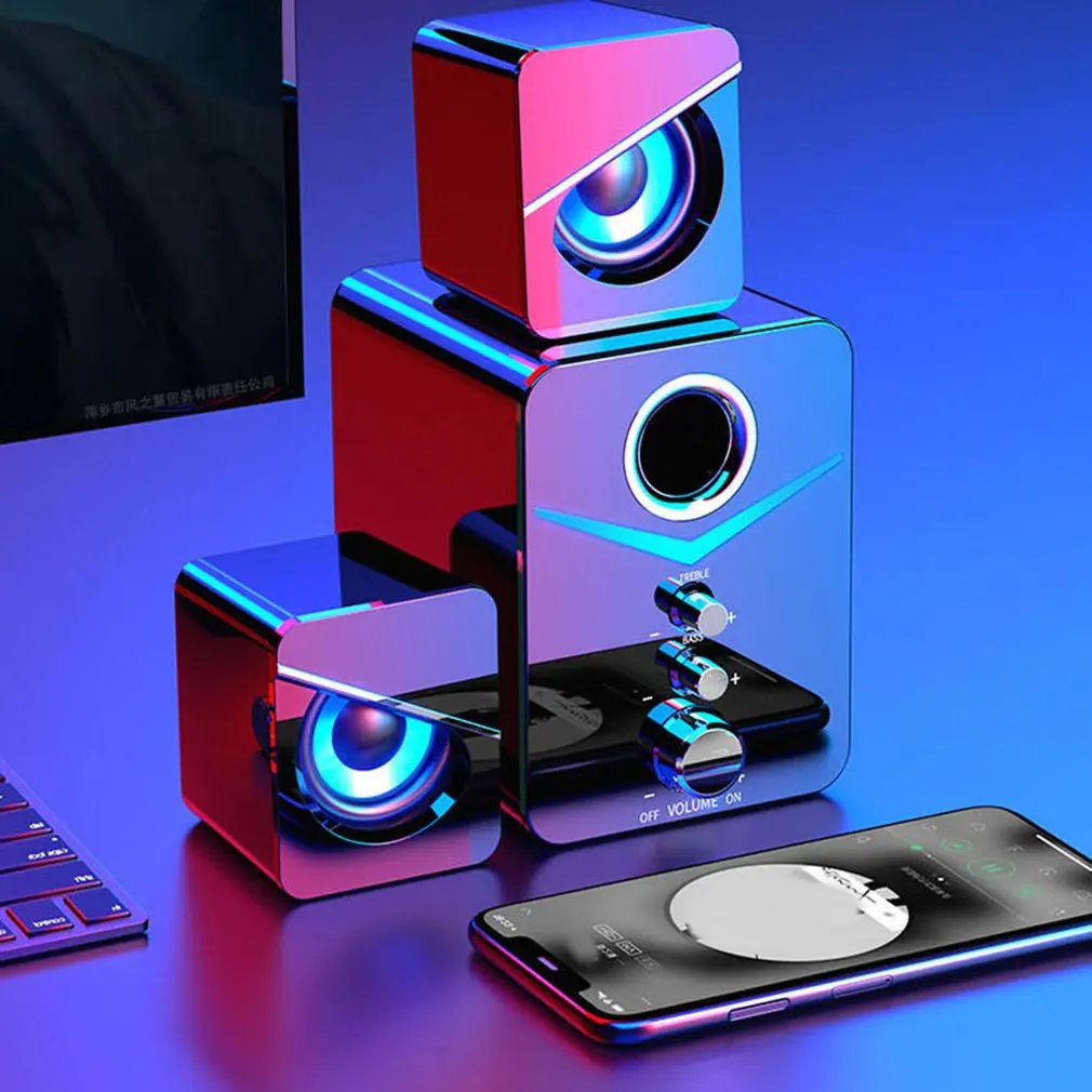Система домашнего кинотеатра ПК бас сабвуфер Bluetooth динамик компьютерные колонки